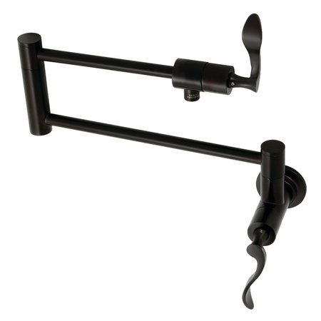 KINGSTON BRASS KS4105CFL Wall Mount Pot Filler, Oil Rubbed Bronze KS4105CFL